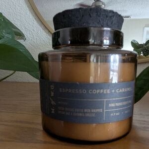New Espresso Coffee & Caramel Scented Candle 11.7oz Make Of Wax Goods California